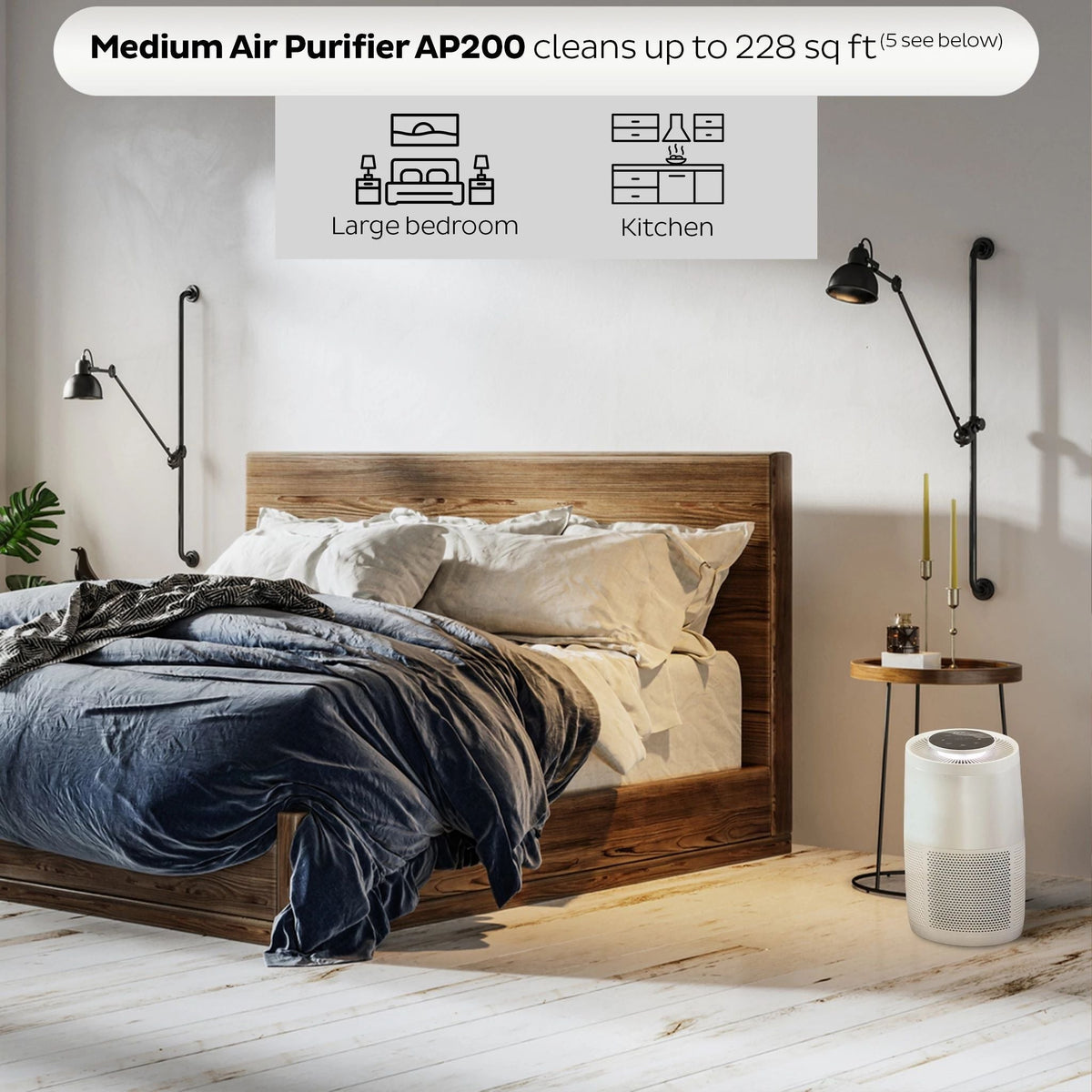 Instant Pot® Air Purifier, Medium with Night Mode, Pearl