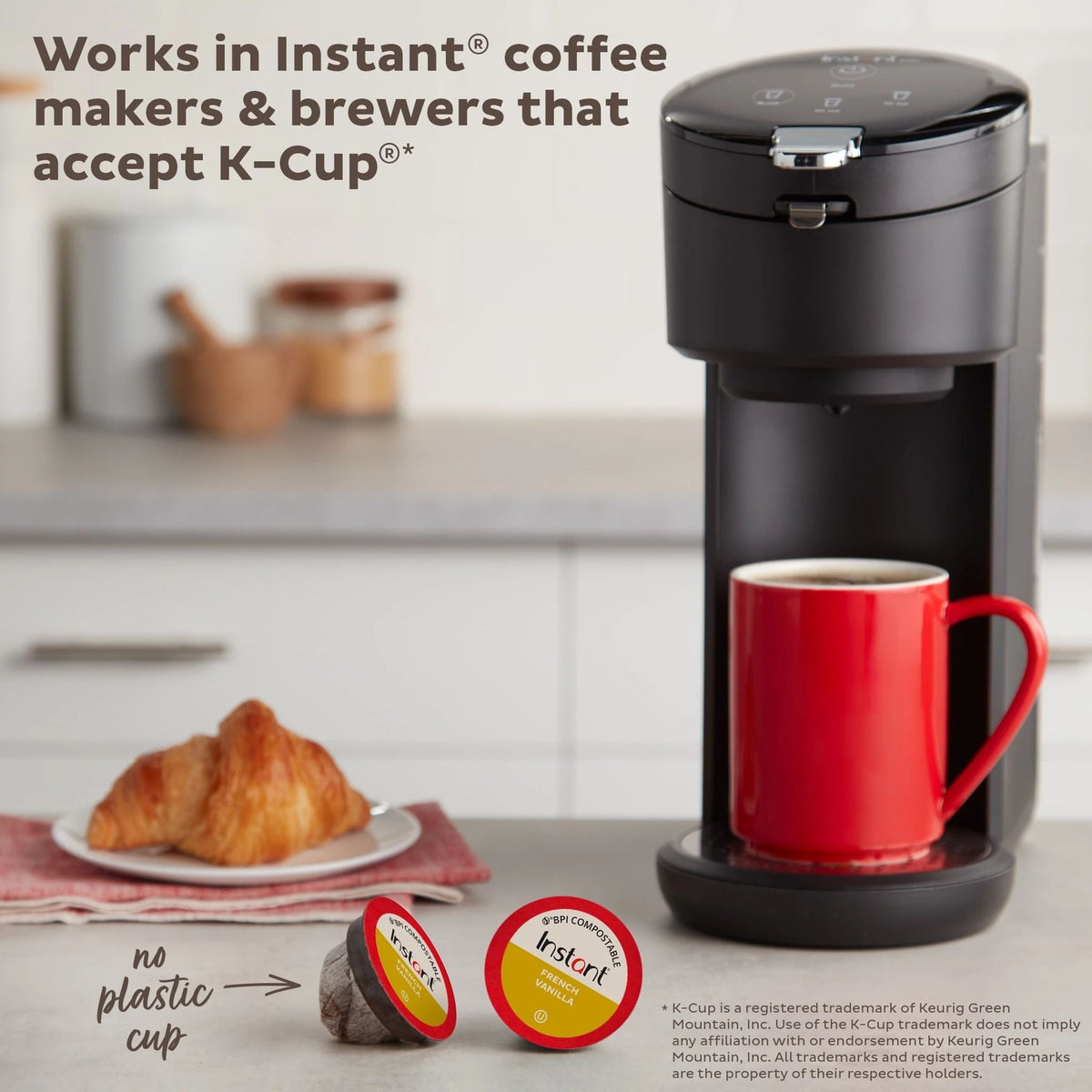 Instant Pot® Compostable Coffee Pods, French Vanilla, Light Roast, 30 pods