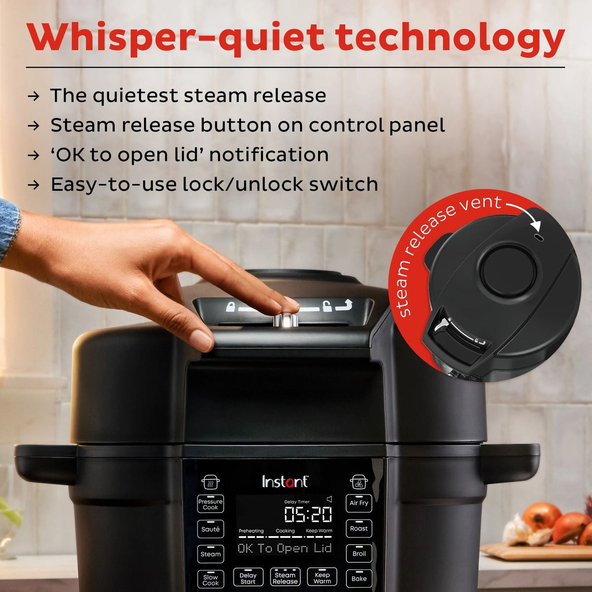 Instant Pot® DuoTM CrispTM 6.5QT with Ultimate Lid Multi-Cooker and Air Fryer