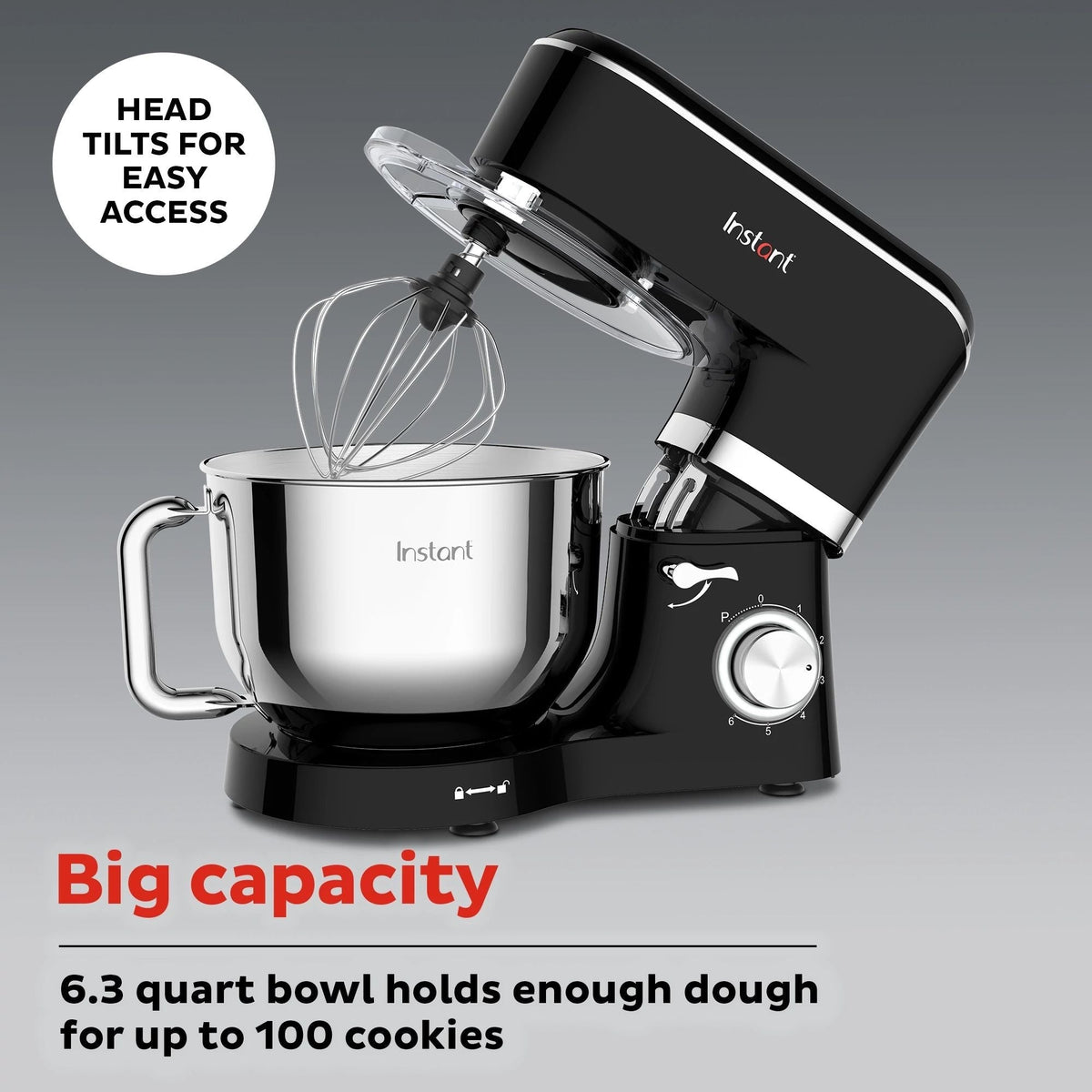 Instant Pot® 6.3QT Stand Mixer, Black