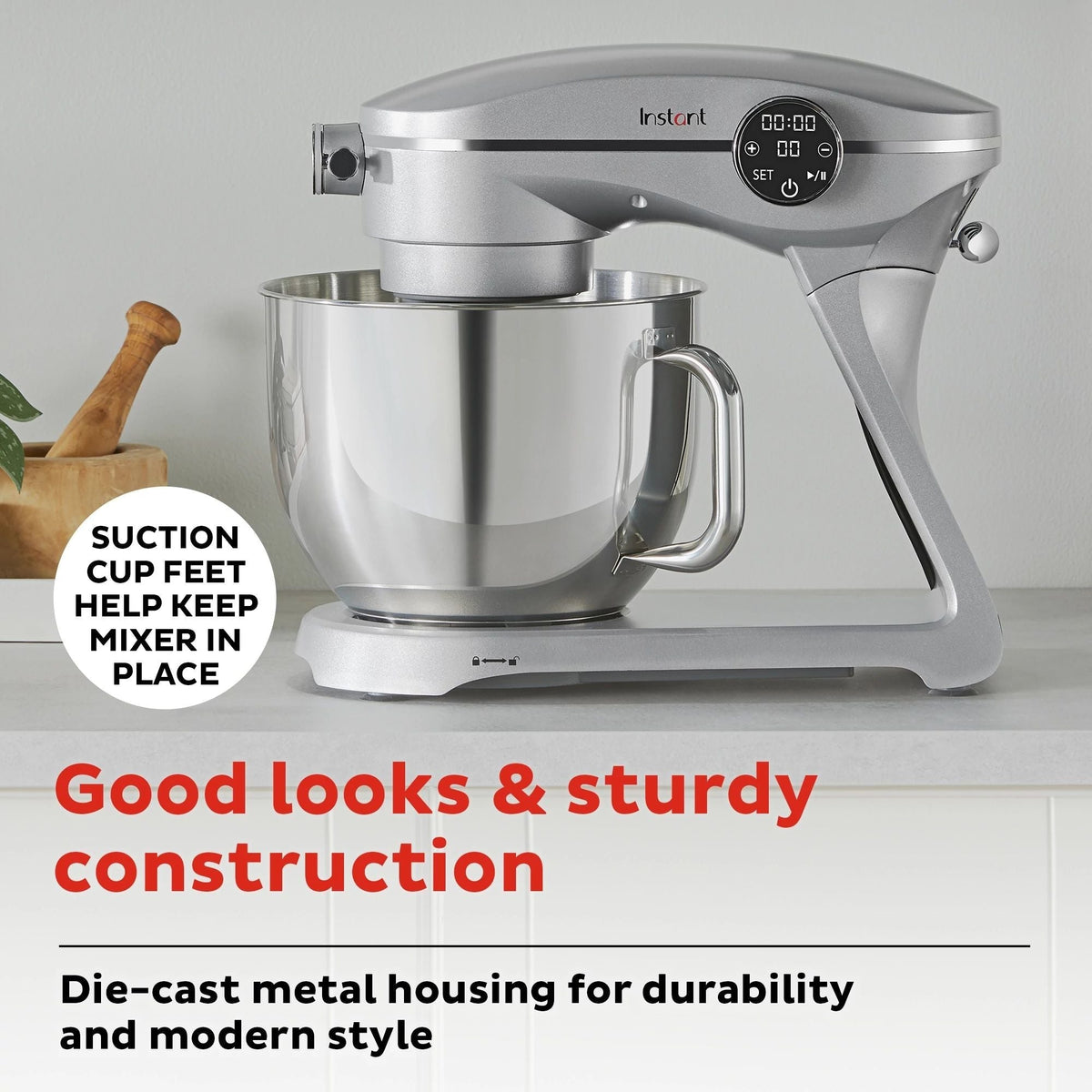 Instant Pot® 7.4QT Stand Mixer Pro Series, Silver