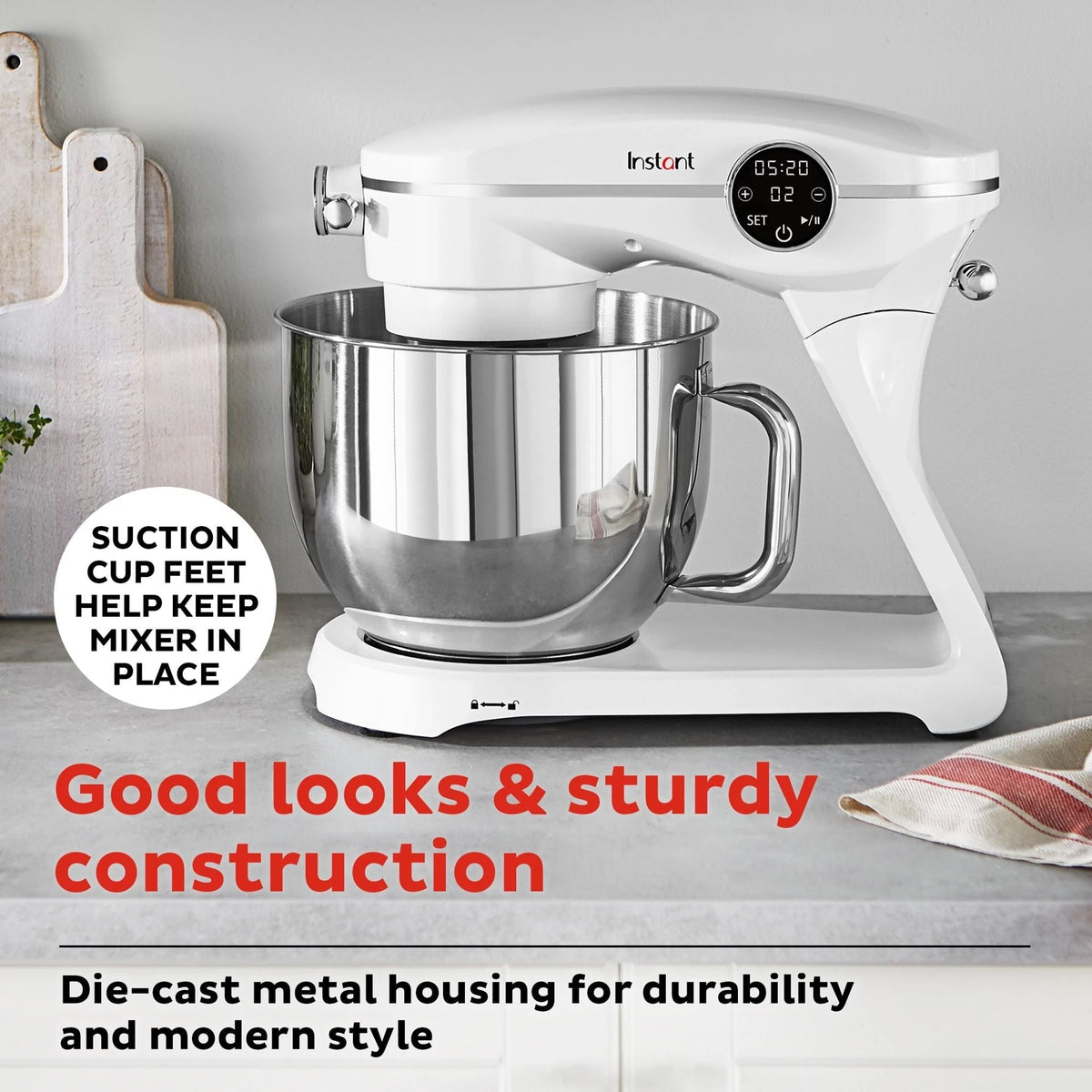 Instant Pot® 7.4QT Stand Mixer Pro Series, Pearl White