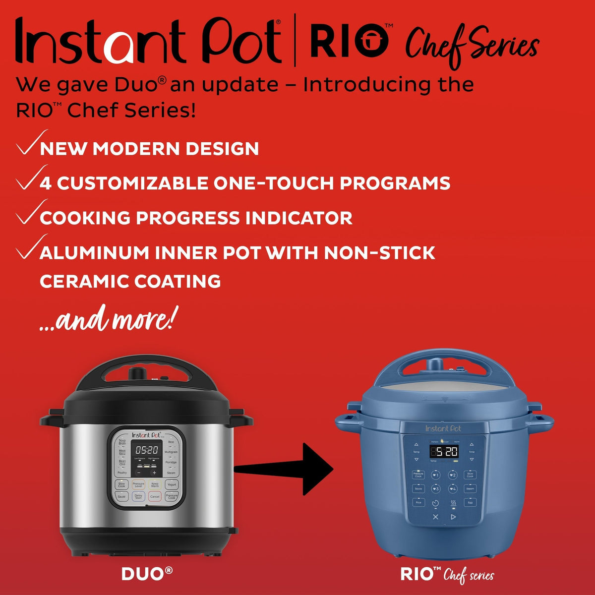 Instant Pot® RIOTM Chef Series 6QT Multi-Cooker