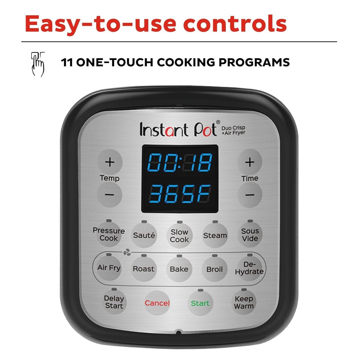 Instant Pot® DuoTM CrispTM + Air Fryer 8QT Multi-Use Pressure Cooker