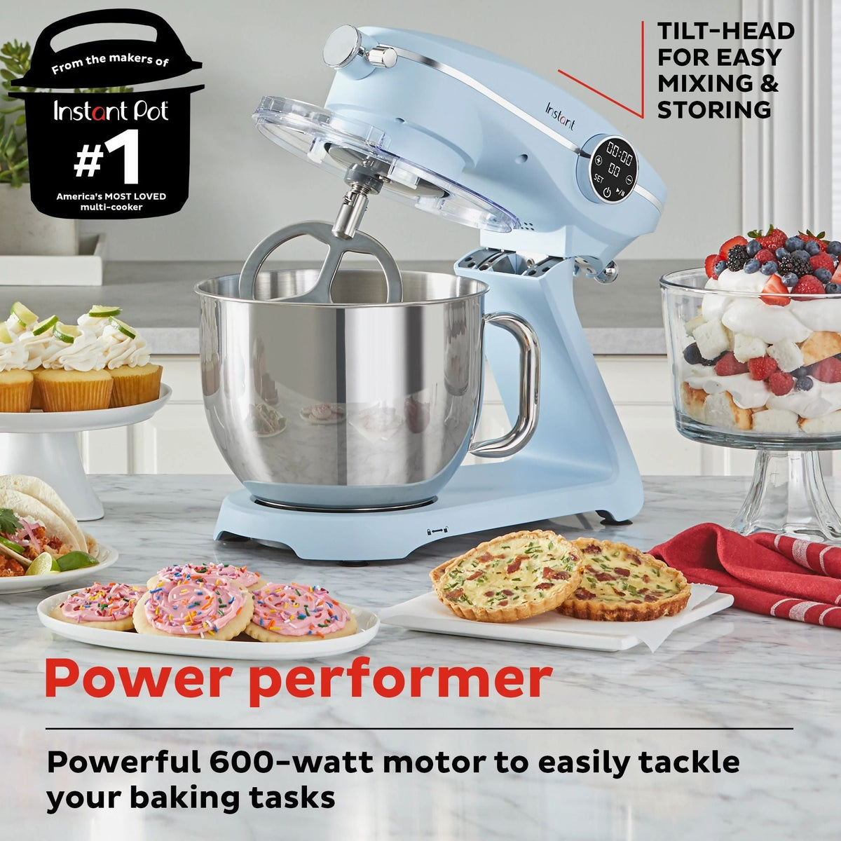 Instant Pot® 7.4QT Stand Mixer Pro Series, Ice Blue