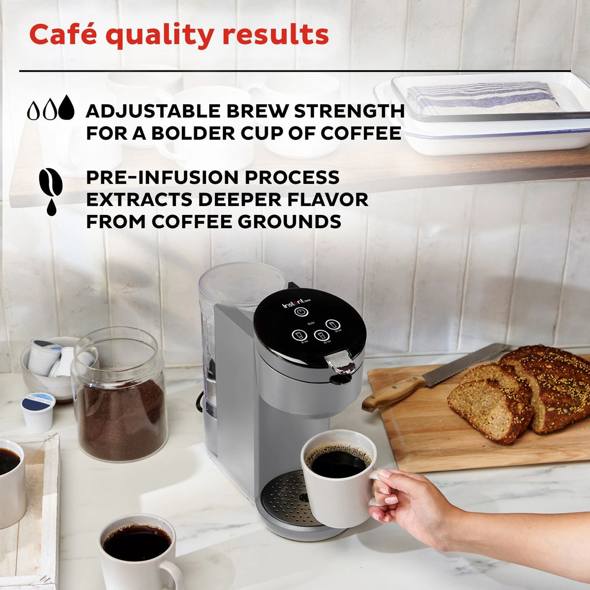 Instant Pot® SoloTM Single Serve Coffee Maker, Gray