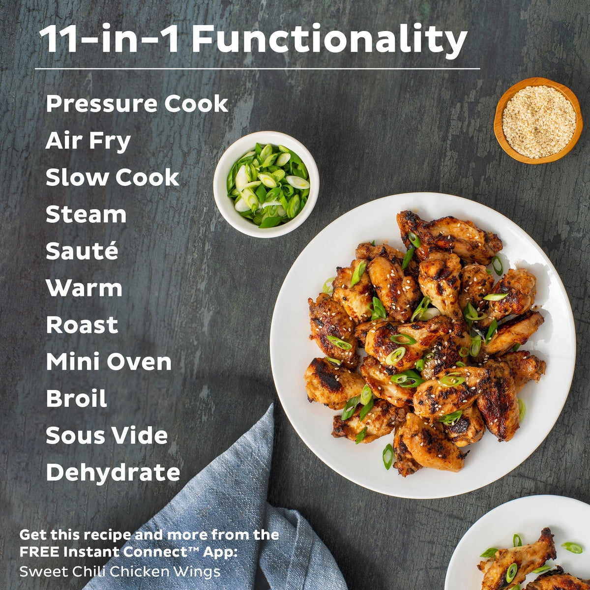 Instant Pot® DuoTM CrispTM + Air Fryer 6QT Multi-Use Pressure Cooker