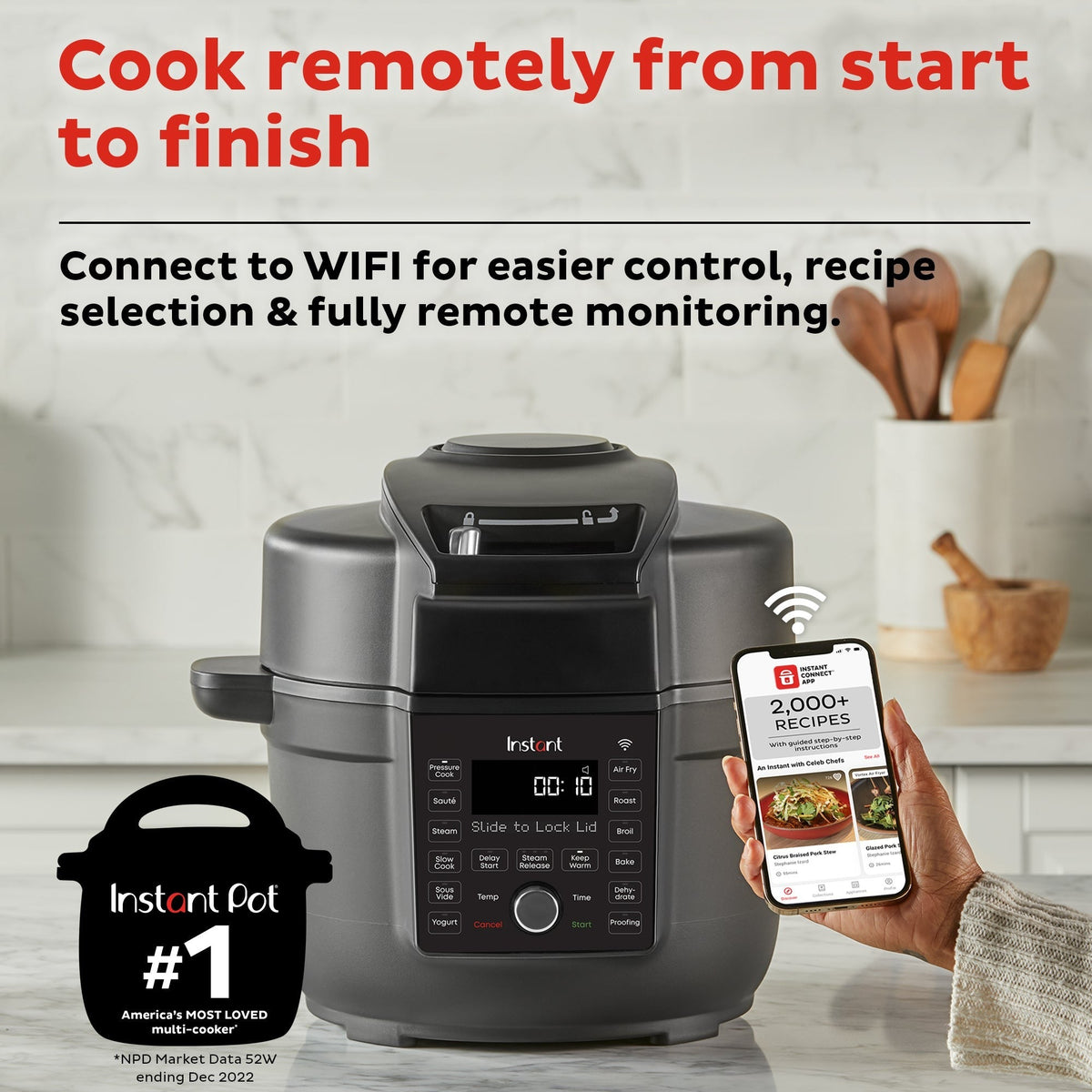 Instant Pot® DuoTM CrispTM 6.5QT with Ultimate Lid Smart Multi-Cooker and Air Fryer