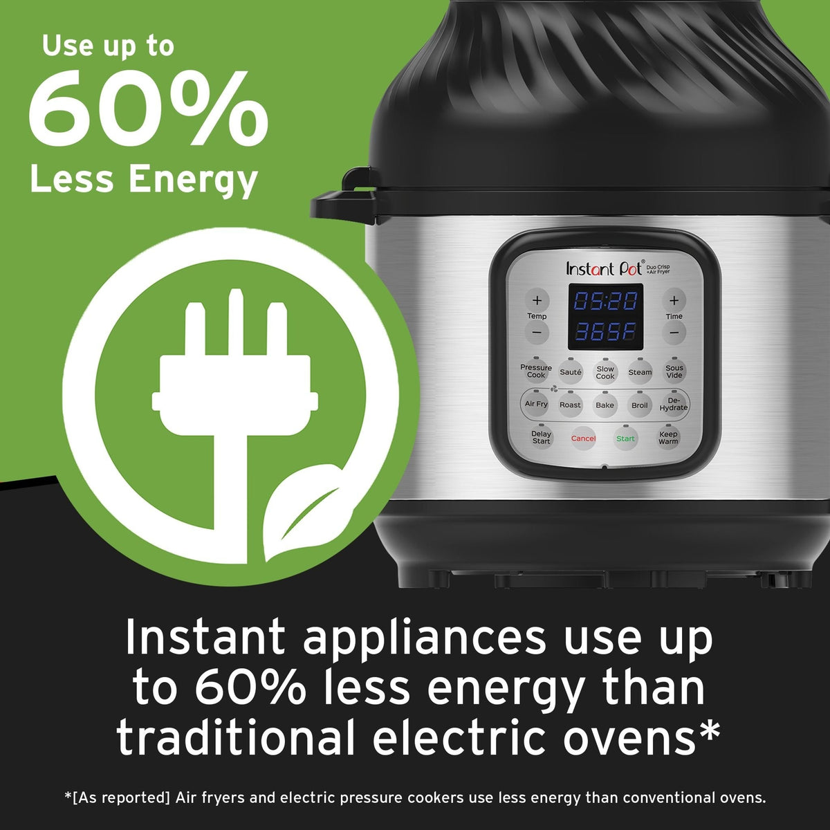 Instant Pot® DuoTM CrispTM + Air Fryer 8QT Multi-Use Pressure Cooker