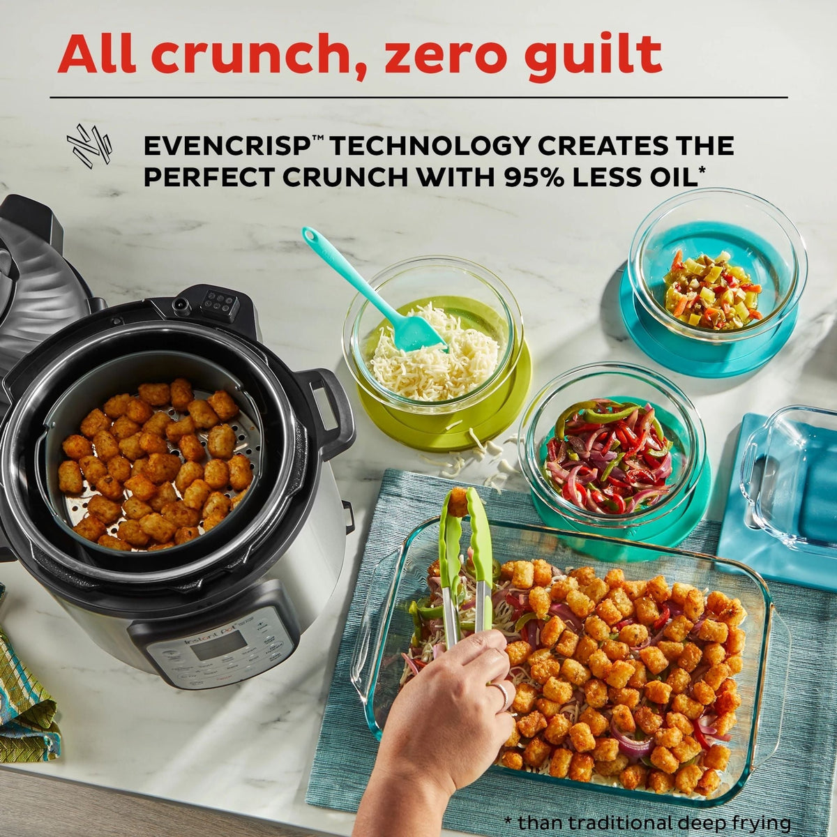 Instant Pot® DuoTM CrispTM + Air Fryer 6QT Multi-Use Pressure Cooker