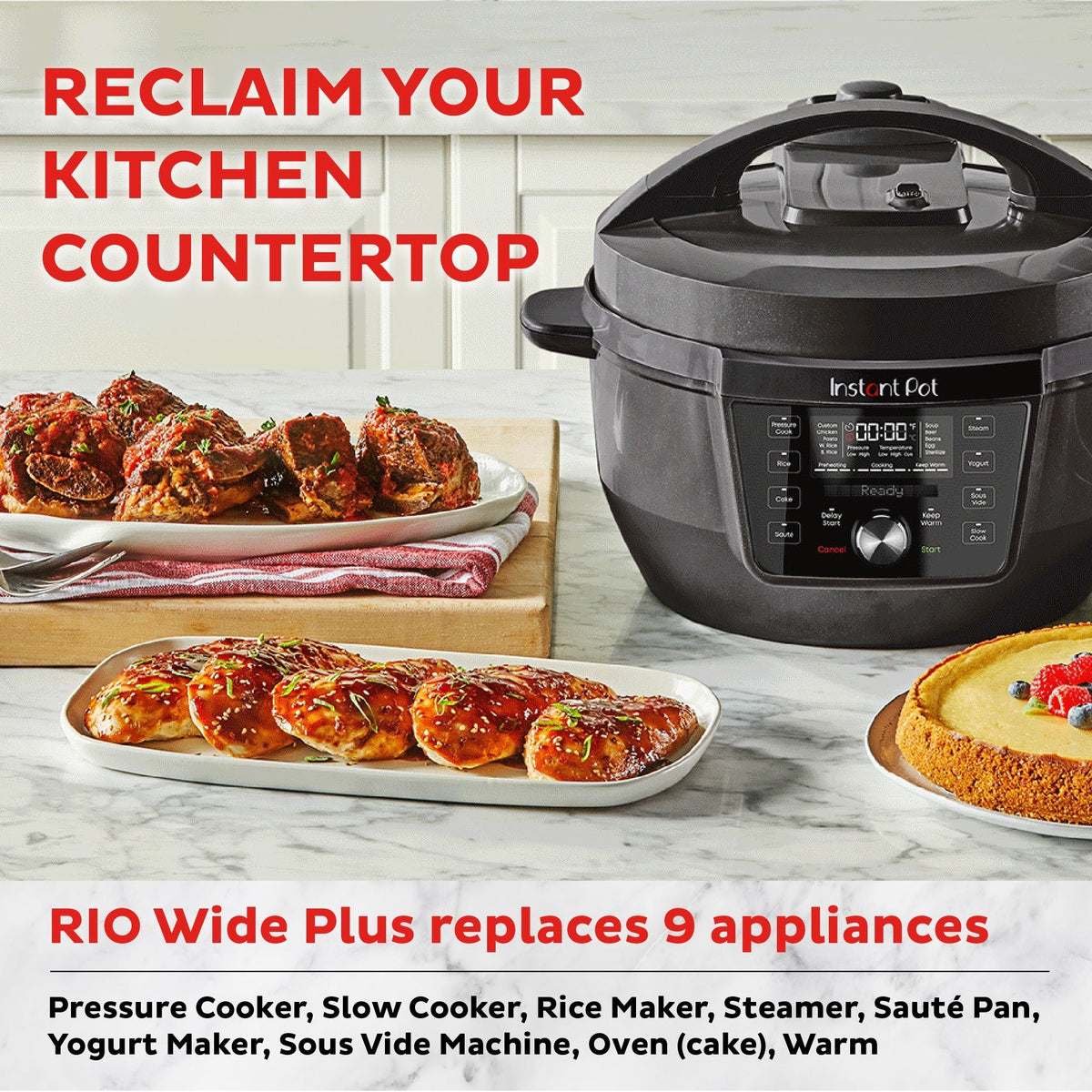 Instant Pot® RIOTM Wide Plus Multi-Cooker