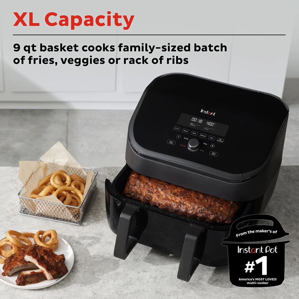 Instant Pot® 9QT VORTEX® Air Fryer with VersaZoneTM Technology