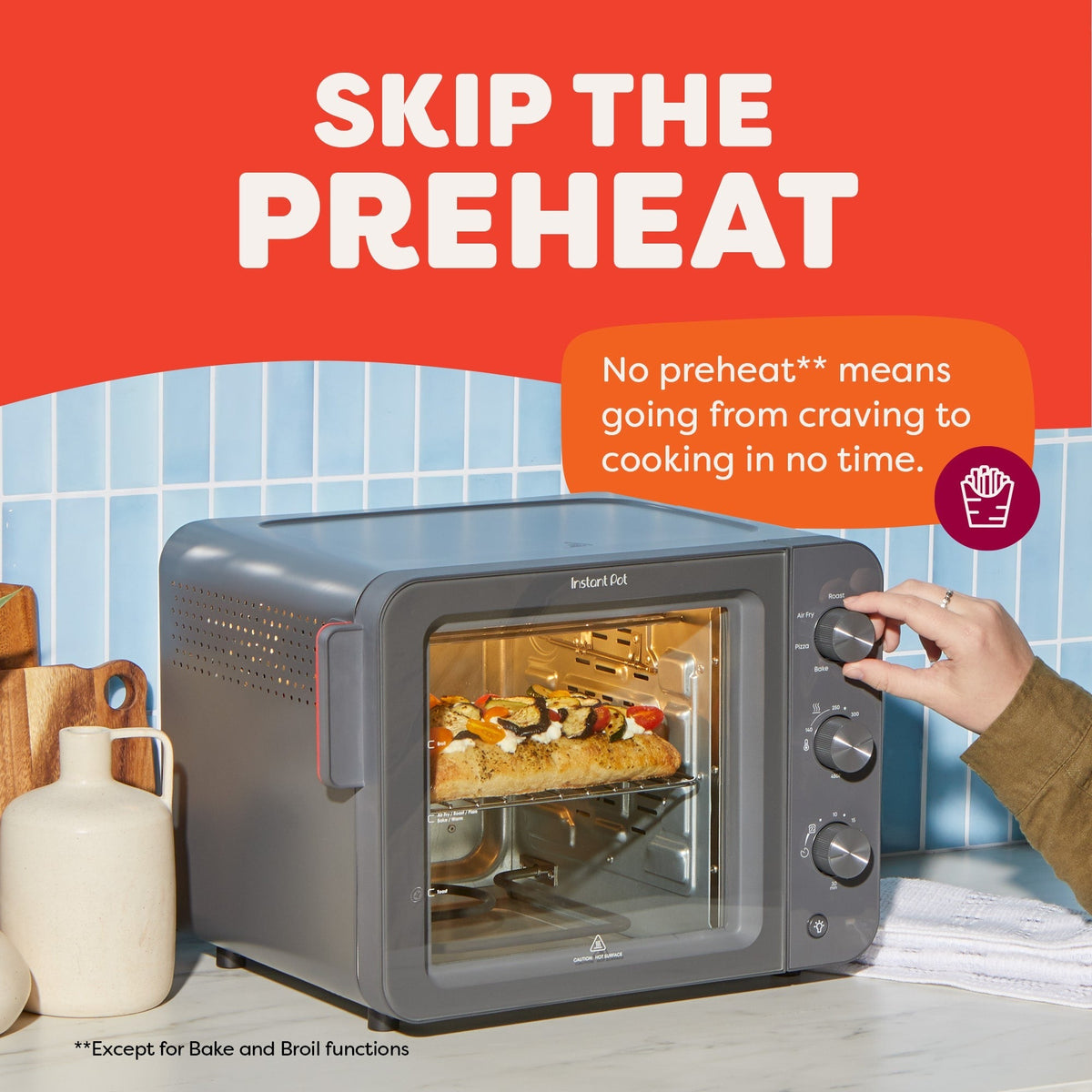 Instant Pot® 4-Slice InstantHeatTM Mini Air Fryer Toaster Oven, Truffle