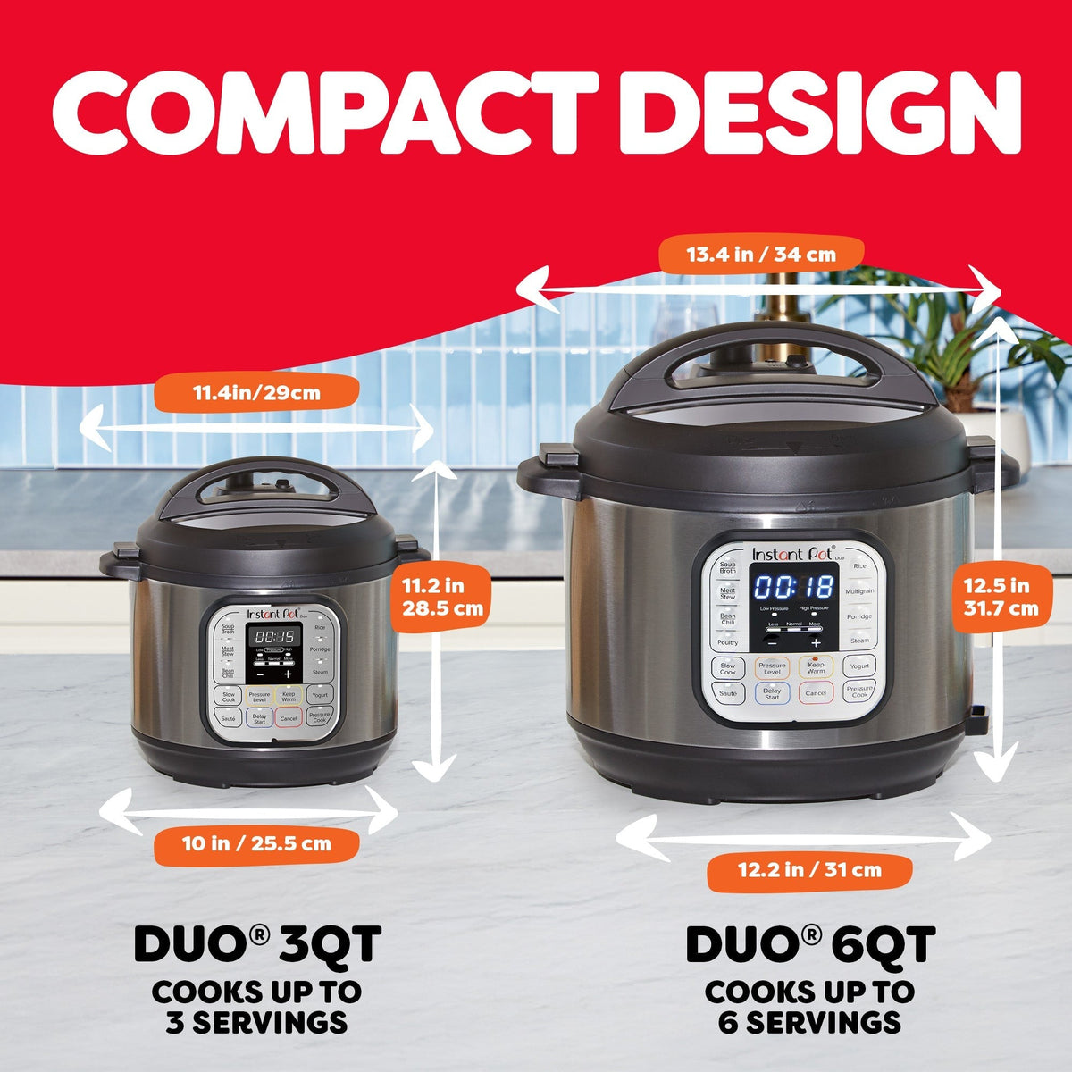 Instant Pot® DuoTM Mini 3QT Multi-Use Pressure Cooker