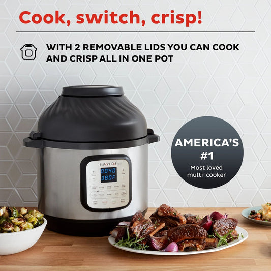 Instant Pot® DuoTM CrispTM + Air Fryer 8QT Multi-Use Pressure Cooker